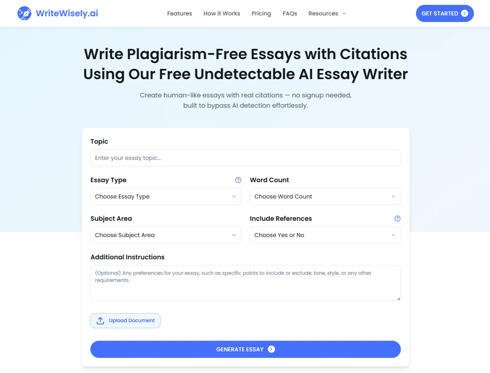 Best Free AI essay writer with citations – WriteWisely.ai